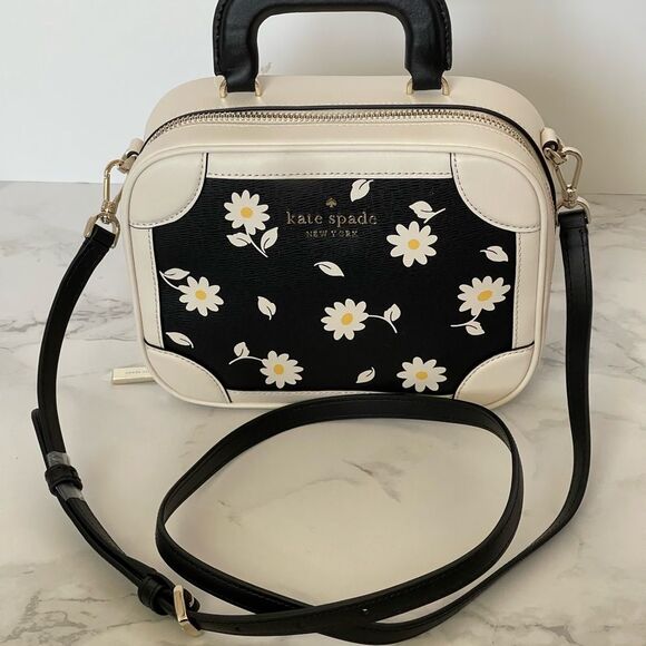 NEW Kate spade travel bicolor daisy printed lunchbox handbag satchel - Picture 13 of 14